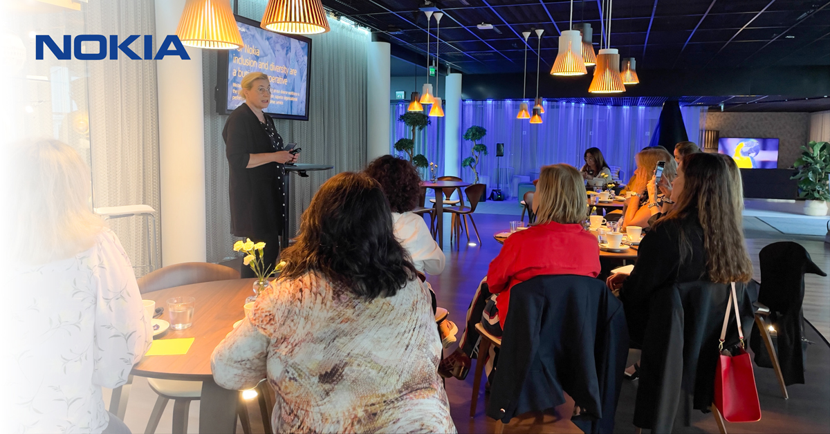 nokia's tweet photo. Sustainability and good governance is at the heart of Nokia. Today we welcomed Argentinian Iniciativa Pollera Pantalón delegation to exchange on the role of technology in improving lives and connecting the unconnected. https://t.co/LDoDosUYN5 #ESG #sustainability @iniciativapp https://t.co/1ZkuzgnMux