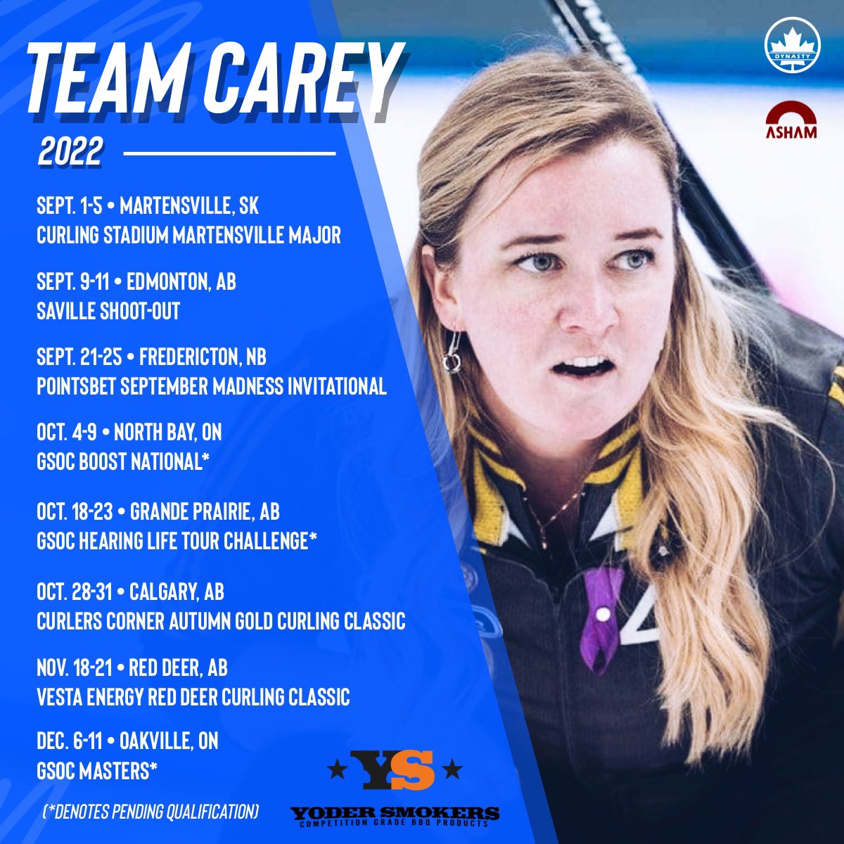 🗓 Our 2022 schedule powered by <a href="/smokerbroker/">Smoker Broker</a> for the upcoming 🥌 season! 

#Yoder #curling