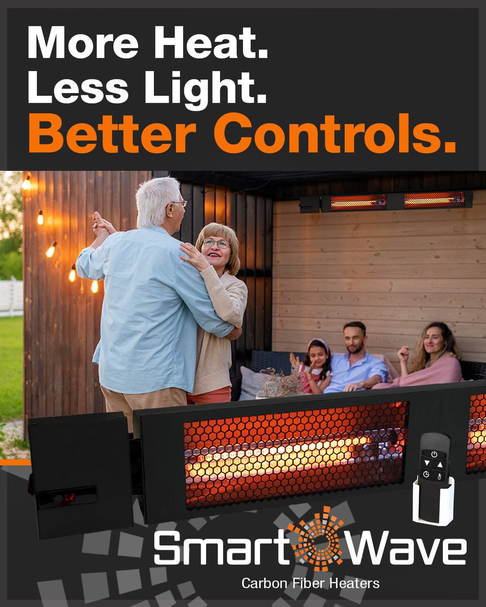 KingHeatUSA's tweet photo. 👋 Meet SmartWave. Carbon Fiber Heaters with Smarts.
SmartWave Carbon Fiber Heaters have built-in electronic controllers, making it a no-brainer to set the heat level or a timer. Shipping Now!
#smartwave #smartwaveheaters #kingelectric #smartheatingsolutions https://t.co/WJWl4hlnsa