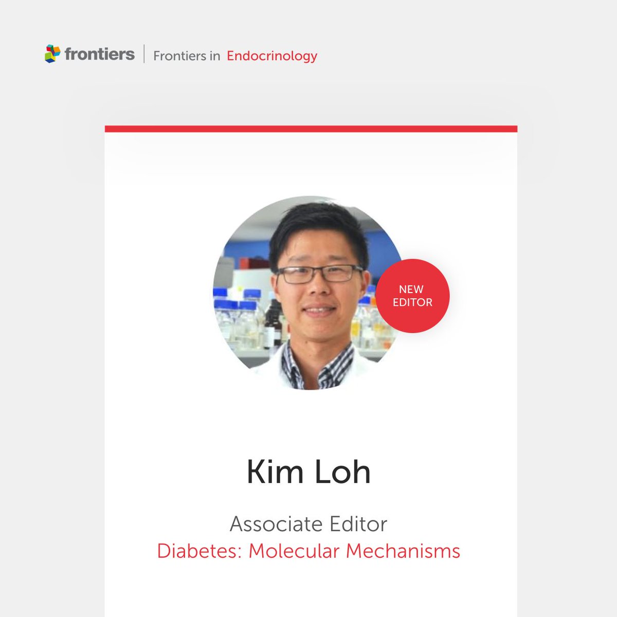 We are delighted to welcome Kim Loh to the editorial board of our Diabetes: Molecular Mechanisms section as an Associate Editor

If you would like to join our board of leading experts, you can apply here
rb.gy/1iojnh

#OpenAccess #Endocrinology #Diabetes #Metabolism
