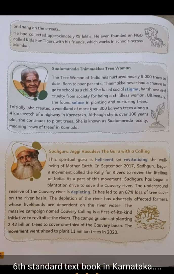 Ksareen30's tweet photo. 6th standard textbook in Karnataka, India 🇮🇳 #savesoil #sadhguru https://t.co/kWgSQOcmG4