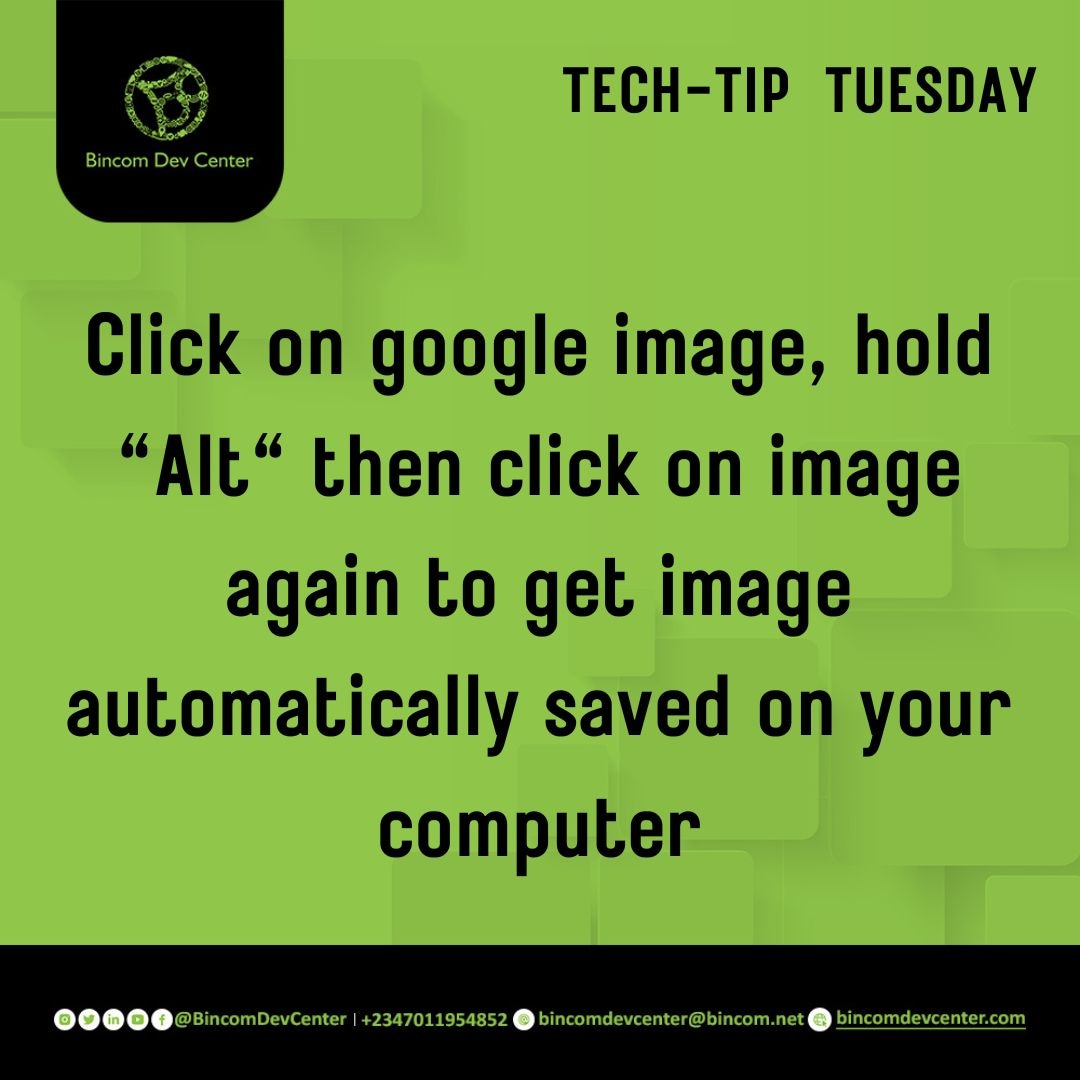BincomDevcenter's tweet photo. Hello techies, save any Google image easily by following these simple steps
#techtuesday #tech #frontend #developers #systemengineers #techtips #techies #lifewithouttech https://t.co/BhIF04Z8Wu