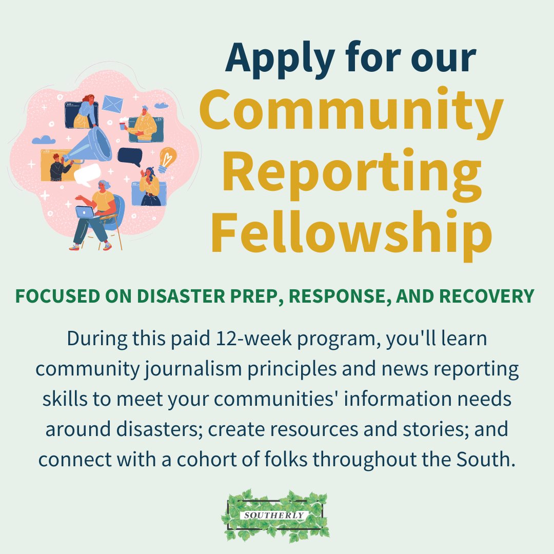 southerlymag's tweet photo. We have some exciting news to share: we’re launching a fellowship program! Read more and apply here: https://t.co/Qb3iaZZC5f https://t.co/CSBmLzWGcX