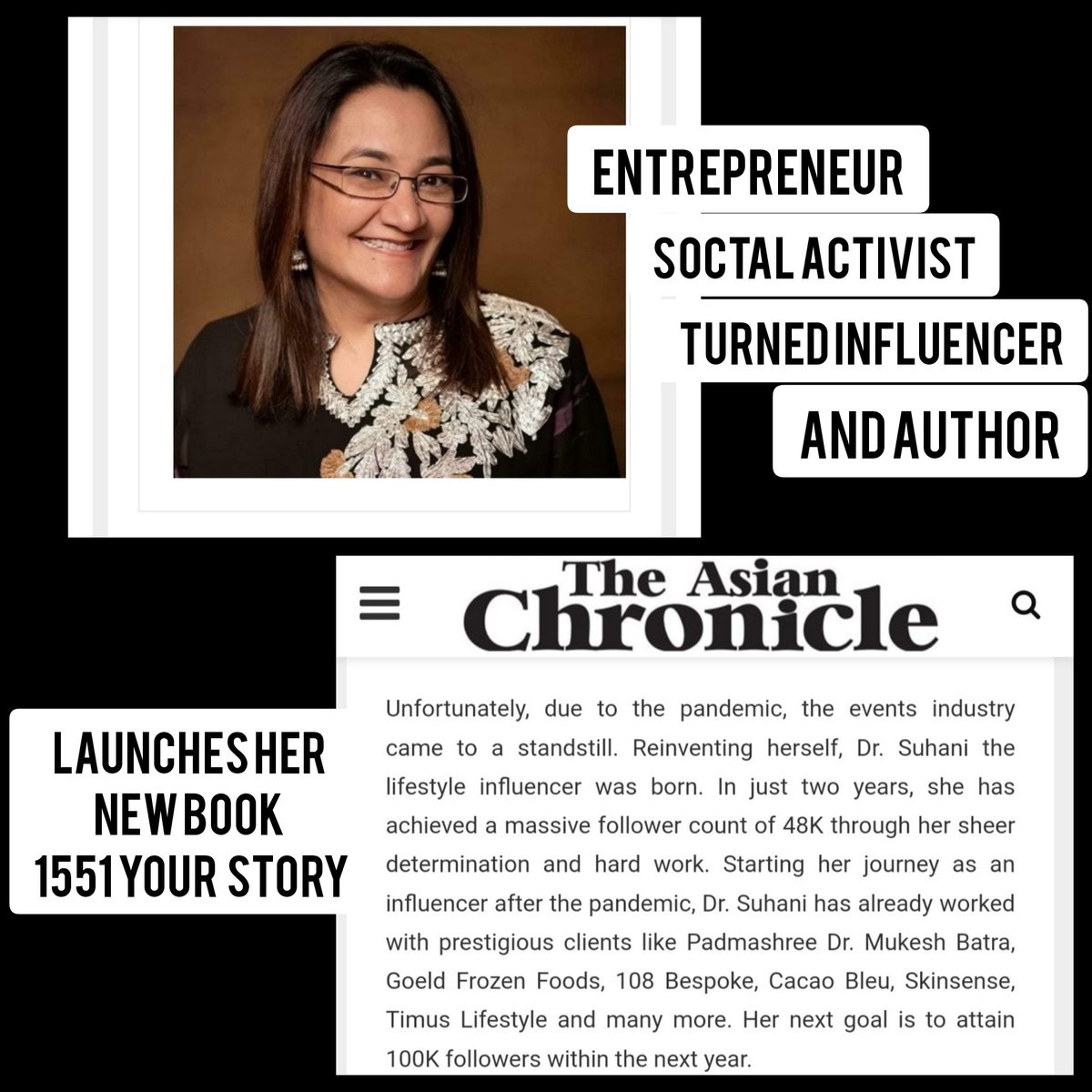 suhanimendonsa's tweet photo. Gratitude ๐๐๐
Covered by Tha Asian Chronicle !!
#theasianchronicle #indieauthor #myjourneymystory #online #news #publish #DrSuhaniMendonsa #lifestyleinfluencer https://t.co/CsGfxYxiun