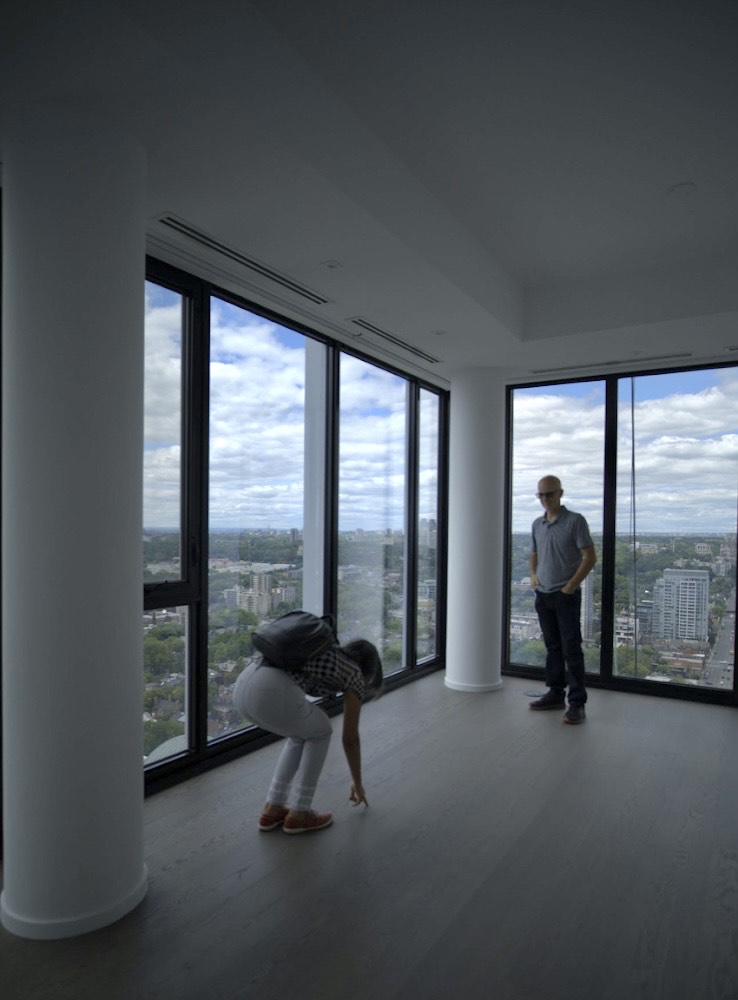 Team meeting! Here we are checking out the views from this space. The dark, monotone wood flooring makes for a great blank space to start designing upon. 
Can you guess where we are? 
For more on our projects, keep following us here and visit our website: kikiphukandesigns.com