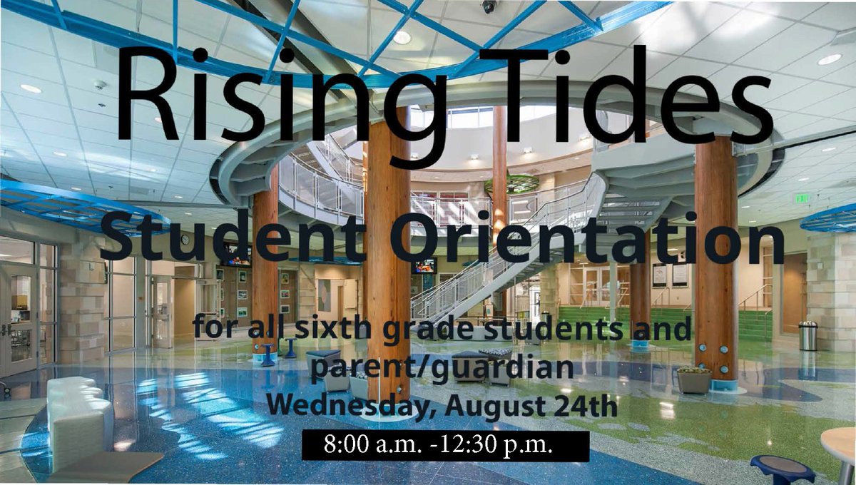 Correction: 
Rising 6th graders, please join us. Check in begins at 7:30 a.m. The counseling team <a href="/BrickellAcademy/">Old Donation School</a> can't wait to meet and get to know you.