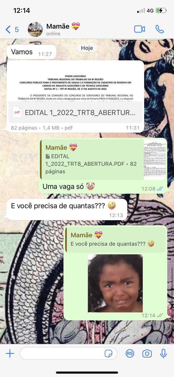 _joaoteles__'s tweet photo. Mamãe me mandando vaga de concurso e um fecho logo em seguida https://t.co/cNi6x1C72J