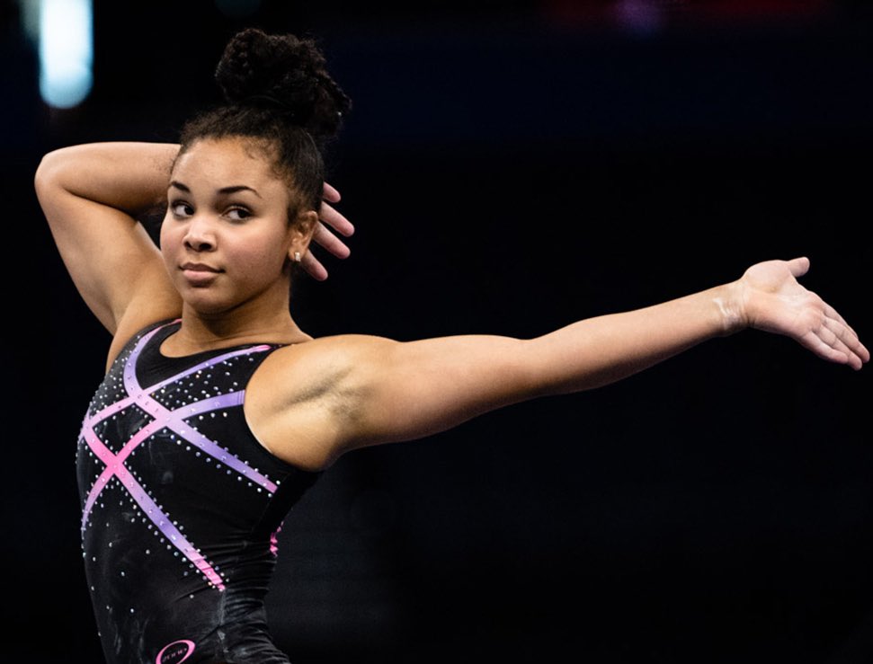 mefeater's tweet photo. Black girl magic! Konnor McClain, Shilese Jones, and Jordan Chiles make history as the first Black women to fill the podium at the U.S. Gymnastics Championship. Congratulations to these ladies for exhibiting pure excellence ✨ https://t.co/SKYIZj7Kcy