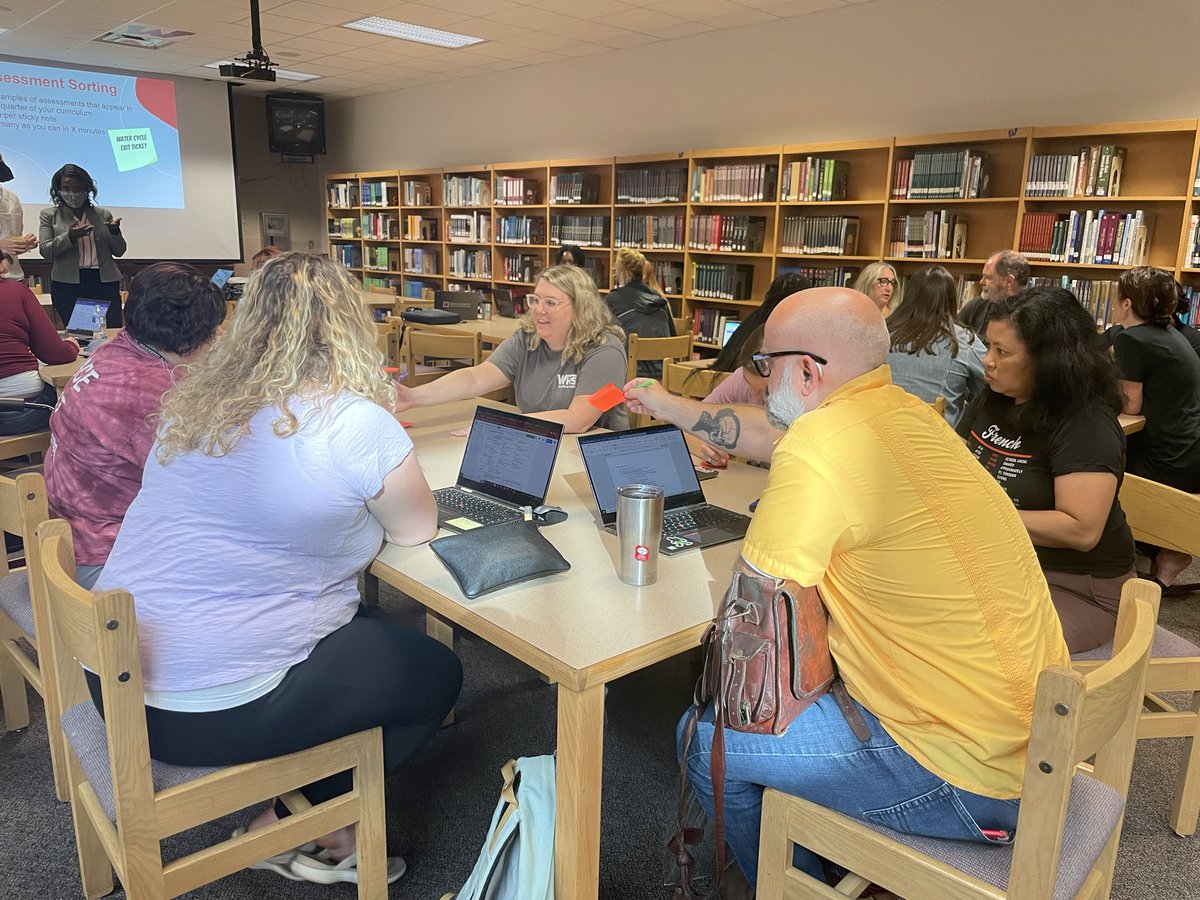 BethHKeefer's tweet photo. So excited to collaborate with @WCPSSData to build our capacity with effective assessments. Our @WakefieldHS PLCs beginning rich conversations. https://t.co/LYd4MbWlJm