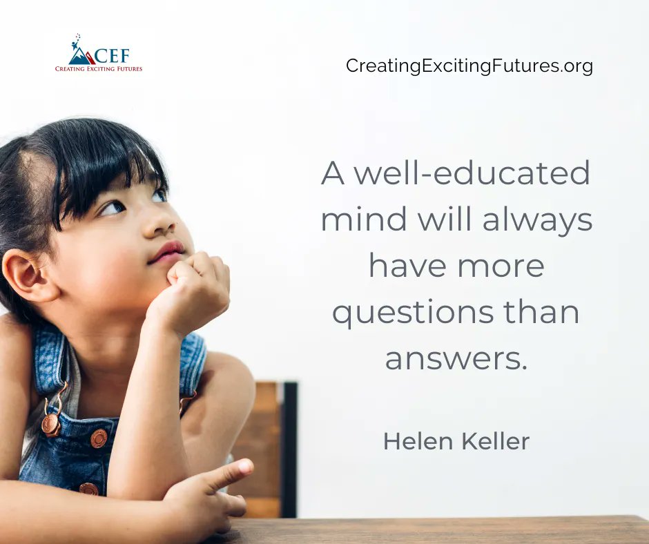 ExcitingFutures's tweet photo. I used to wonder why I was such an inquisitive child. Then, I wondered why every child wasn’t as inquisitive as I was and as I grew up, I realized that children will ask more questions when they feel there is more to know.

Please connect with us at:
https://t.co/r7aPG3ZUlV https://t.co/ZVMjhvtKqy