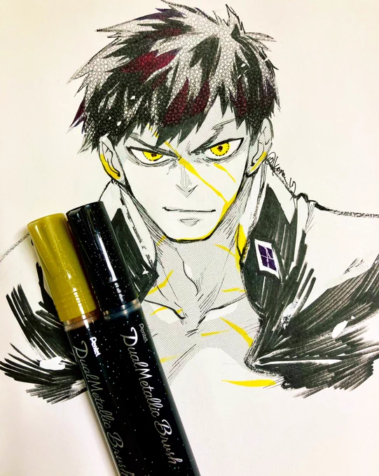 同田貫キラキラのカッコいいペン見つけたよ落書き 