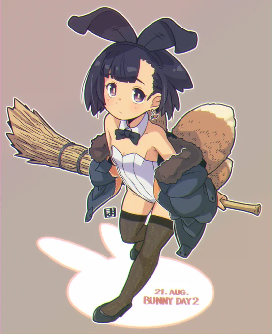 bunny day2 doodleバニーの日後半戦、8月21日の72時19分をお知らせいたします 