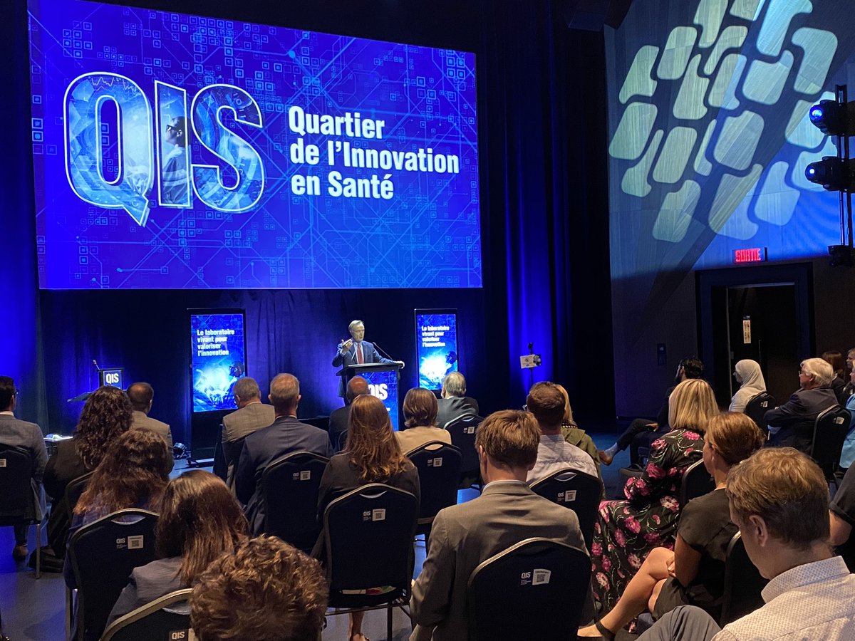 QISMtl's tweet photo. Le Quartier de l’innovation en santé c’est le début d’une nouvelle façons de penser la santé. «Plus nous allons vouloir travailler ensemble plus nous iront loin» Dr Fabrice Brunet https://t.co/p9RNXlpZ1I