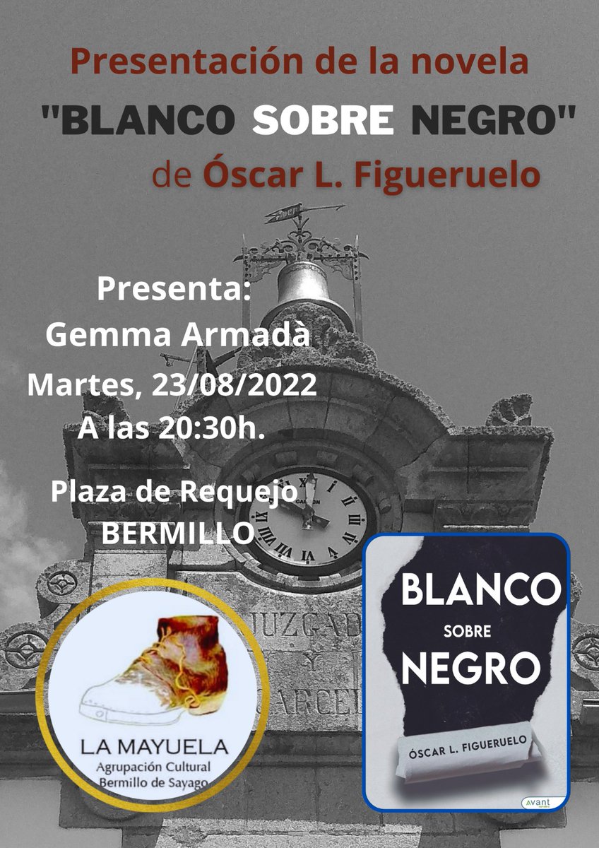 LaMayuela's tweet photo. Esta tarde retomamos las actividades culturales de #LaMayuela ,en #Bermillo #Sayago #Zamora puedes asistir a la presentación de la novela escrita por Óscar Figueruelo, ¡Te esperamos! @Avanteditorial @AlmeidadeSayago @Sayago_es https://t.co/5qidYXDpKm