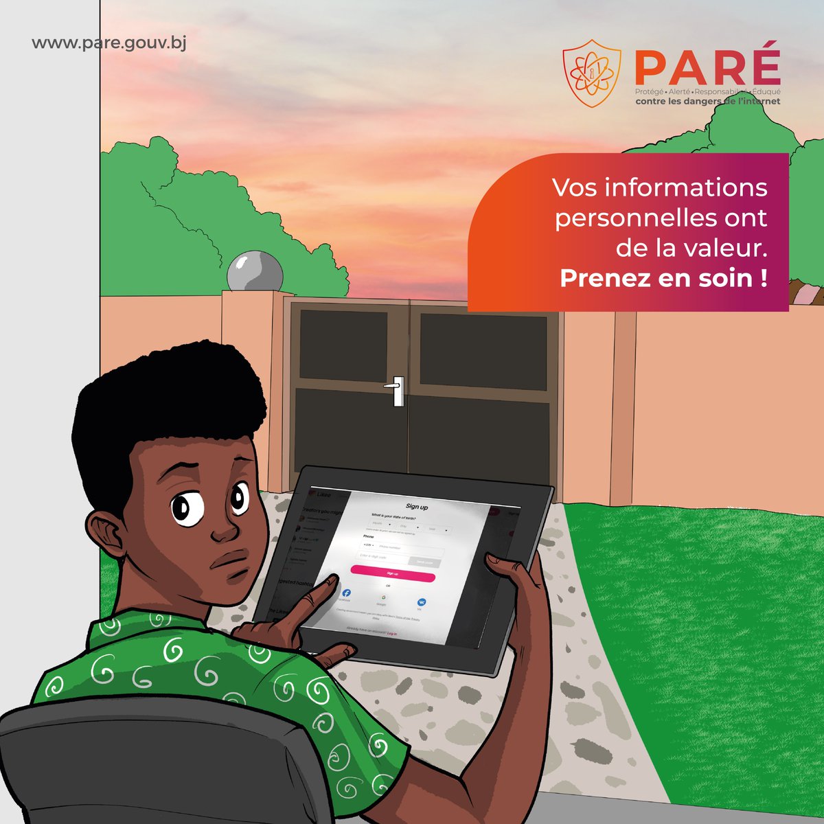 parebenin's tweet photo. Les informations qui permettent de vous identifier de façon directe ou indirecte telles que votre date de naissance, email, adresse IP d’ordinateur, n° de carte bancaire nécessitent une attention particulière et ne doivent pas être renseignées sur n’importe quelle plateforme. https://t.co/HFuza8azrG