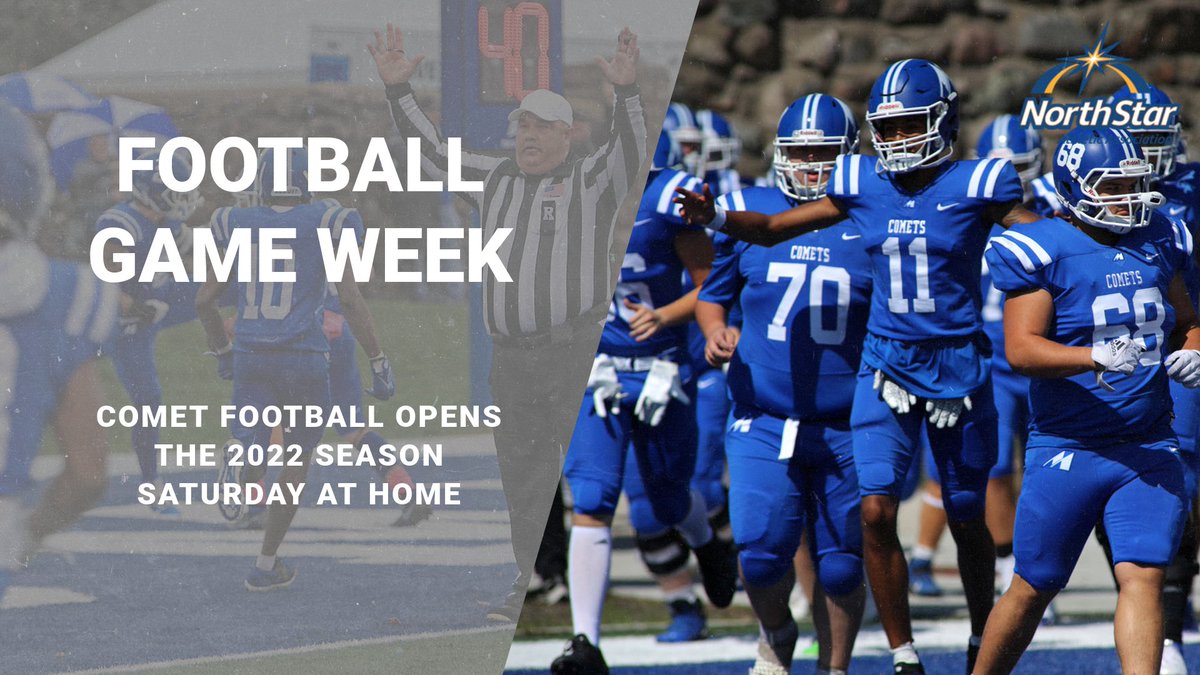 Comet_Athletics's tweet photo. Comet Football opens the 2022 season on Saturday at Jerome Berg Field. The kick-off is scheduled for 1:00 pm. https://t.co/X6tVhkSfGM