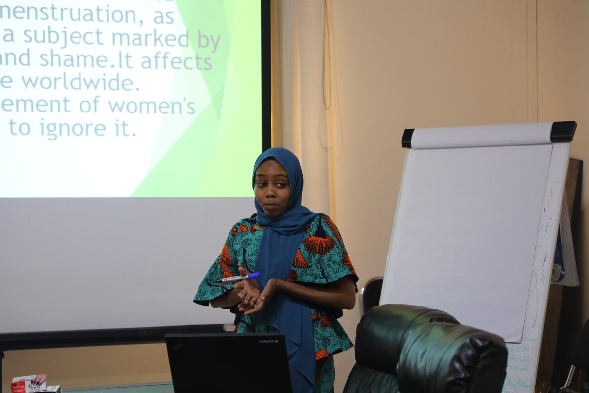 Actumagzine's tweet photo. Last week we attended an advocacy training. 

Supervised by @omolarabalogun, head of the Policy Influence and Advocacy Unit @wacsi, we had to make a ten-minute presentation on topics of our choice.
My topic is : Menstrual Care of girls at school https://t.co/tiYZ0f4XFj
