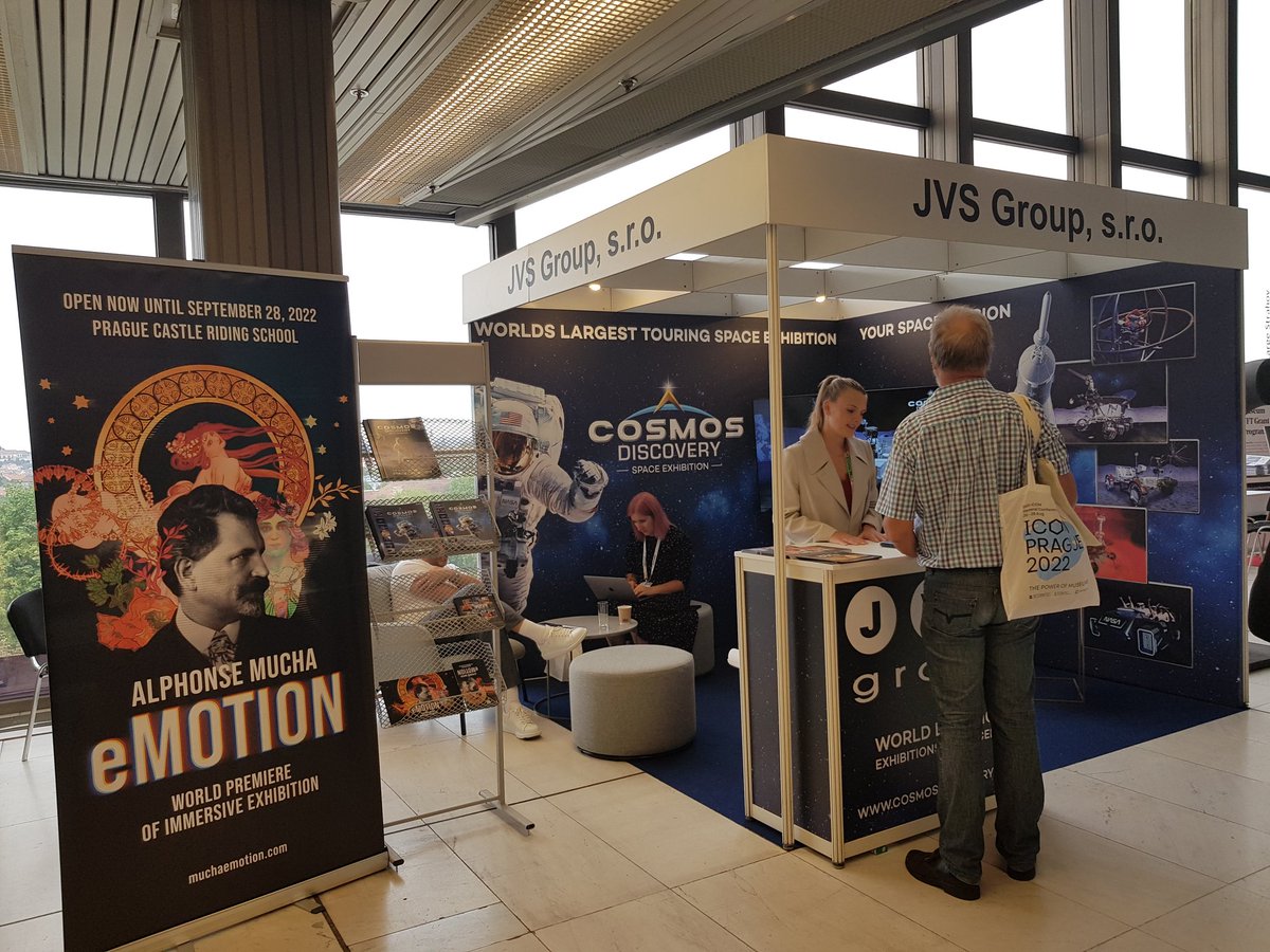 peinadormarta's tweet photo. Don't miss the #MuseumFair in @IcomGC Many companies offer #technology solutions for museums. #DigitalExhibitions #apps #Audiovisuals 
Imprescindible visitar la Feria de empresas en #ICOMPrague2022 #museos #tecnologia #ExposicionesDigitales https://t.co/EdFSQmlP2b
