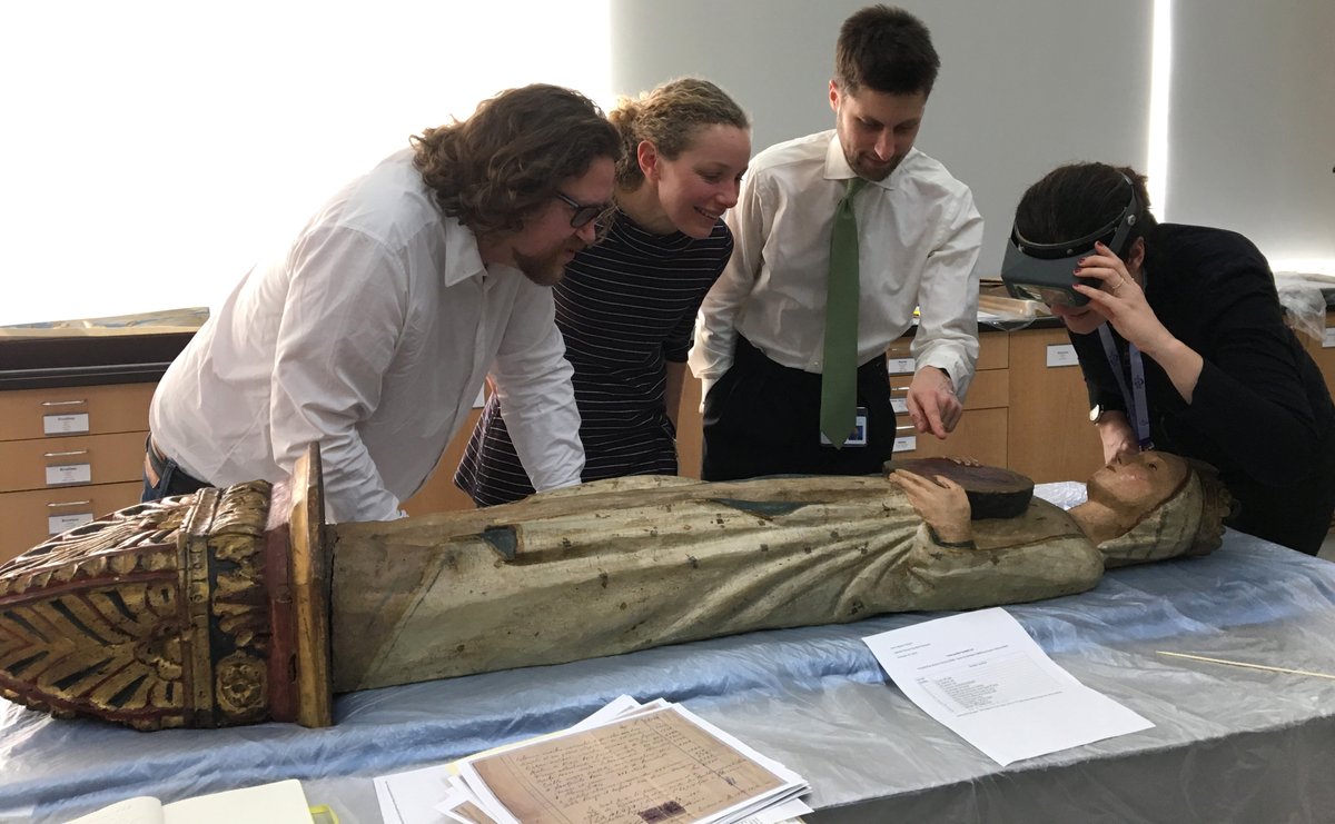 gardnermuseum's tweet photo. Last year the Conservation team from the Gardner collaborated with @smithartmuseum on an analysis of medieval painted wooden sculpture. This week on the #InsidetheCollection blog, learn what information was uncovered through this technical examination. https://t.co/n3GxrSpP3J https://t.co/MxNPUrzUjz