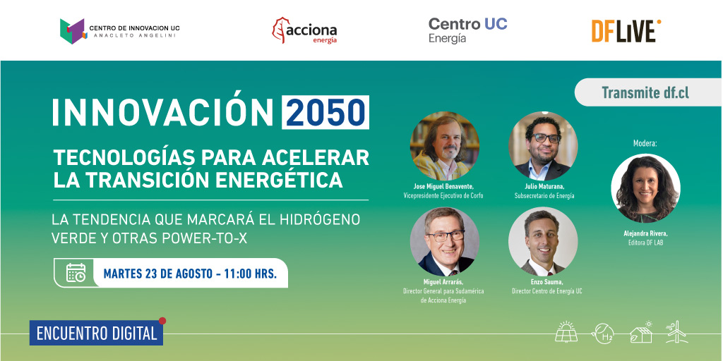 🔴 Únete a la transmisión en vivo del panel Innovación 2050 de <a href="/DFLive_cl/">DF Live</a> y descubre más sobre el futuro del Hidrógeno Verde en Chile y el mundo 👉 bit.ly/3KeZ1rq