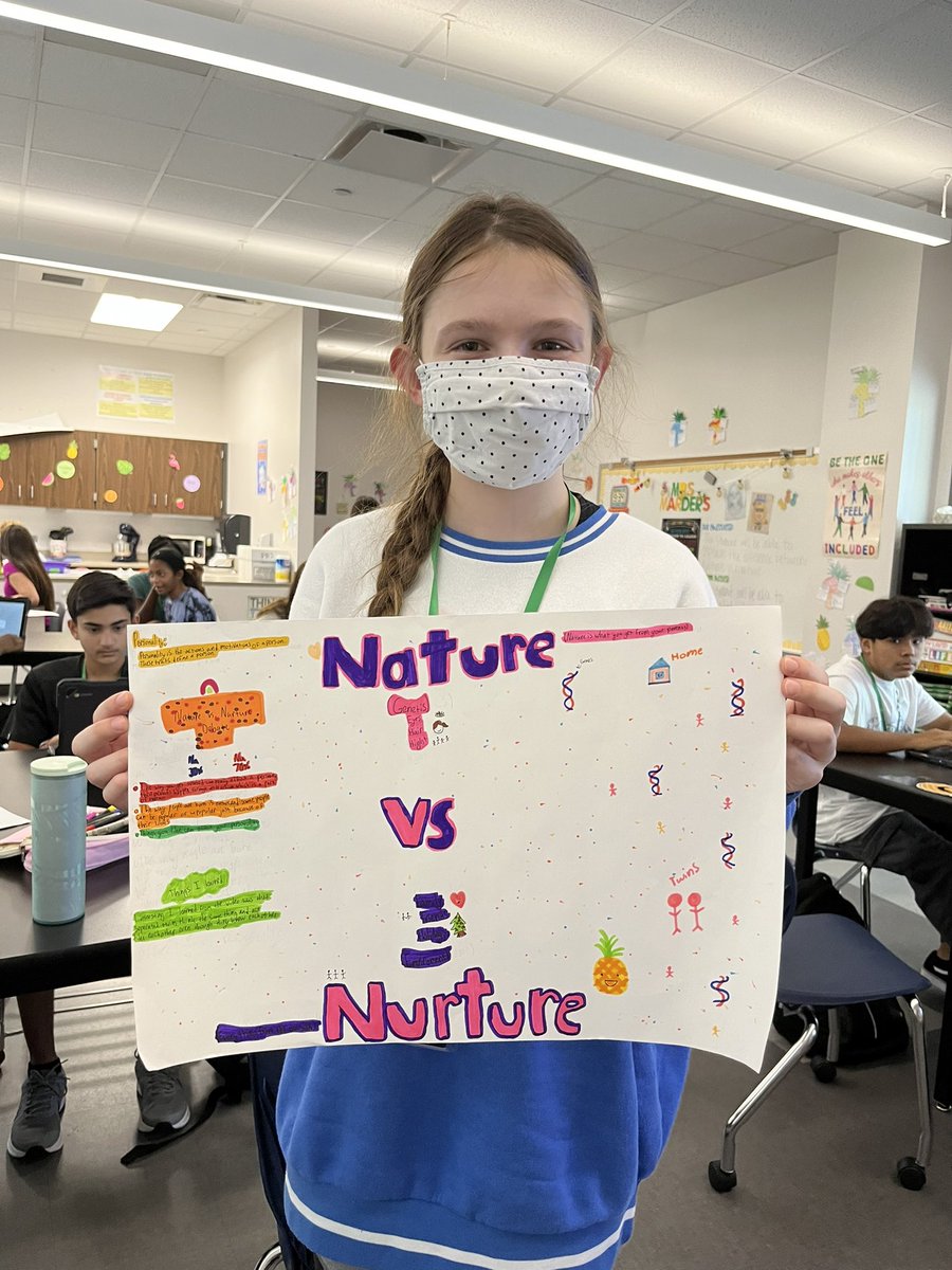 bekahmarder's tweet photo. We’ve been learning about Personality for the past couple of days AND look how awesome these Nature vs. Nurture posters came out!! Hofius PHS students rock!! @HofiusKISD #WeAreKleinCTE #HofiusGoals https://t.co/8HIVQNgUhV