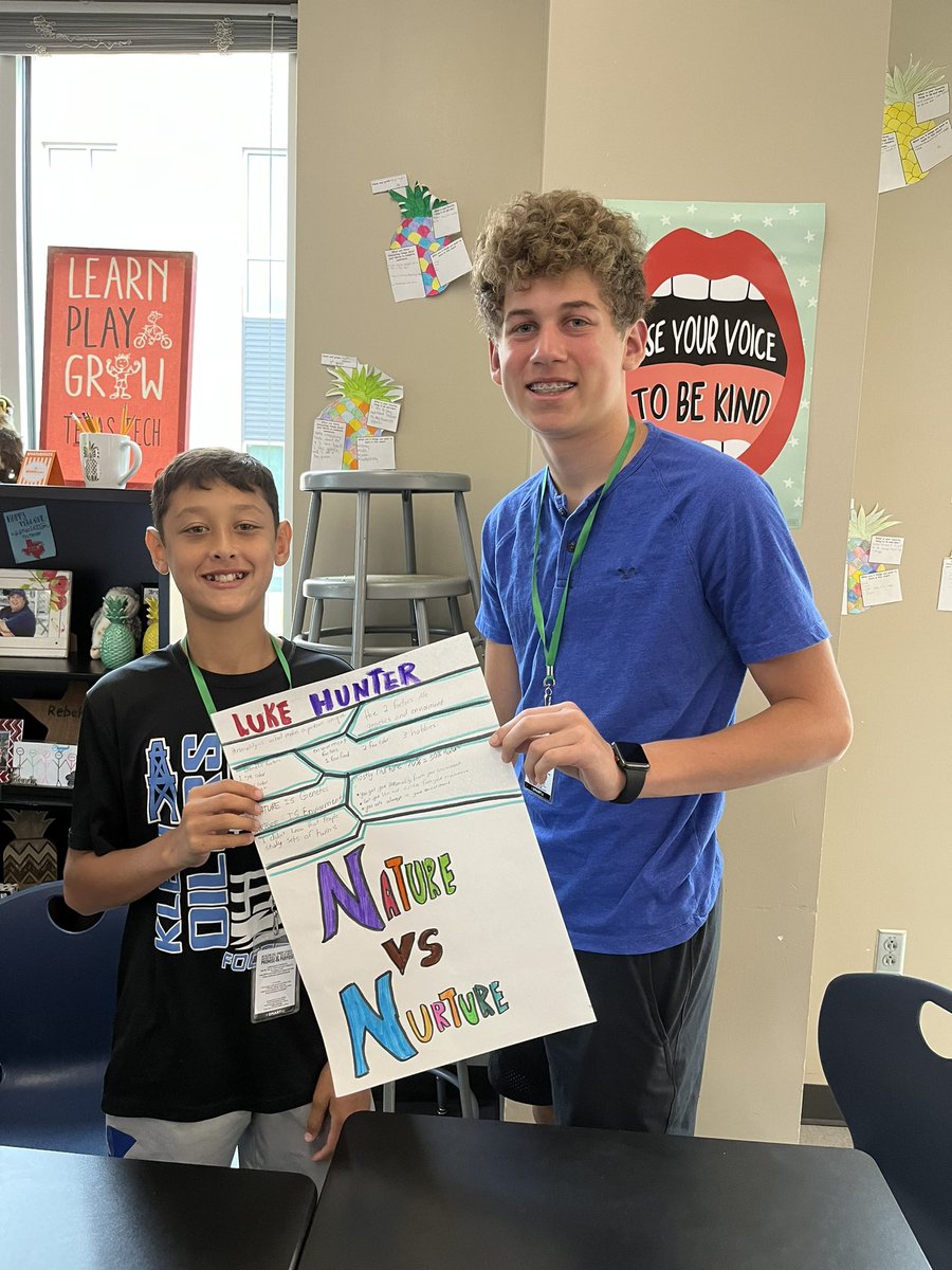 bekahmarder's tweet photo. We’ve been learning about Personality for the past couple of days AND look how awesome these Nature vs. Nurture posters came out!! Hofius PHS students rock!! @HofiusKISD #WeAreKleinCTE #HofiusGoals https://t.co/8HIVQNgUhV