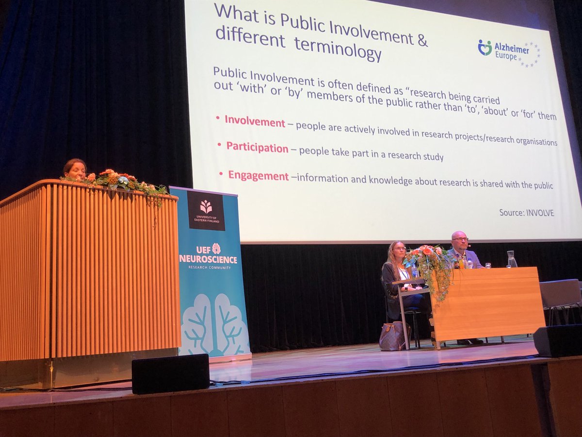 AnnaCharlotta's tweet photo. If you want to understand PPI in research ask an expert from ⁦@AlzheimerEurope⁩ ⁦@Ana_M_Diaz⁩ and ⁦@_AnnaRosenberg⁩ at #kuopioAD https://t.co/QMvuDTwAsf