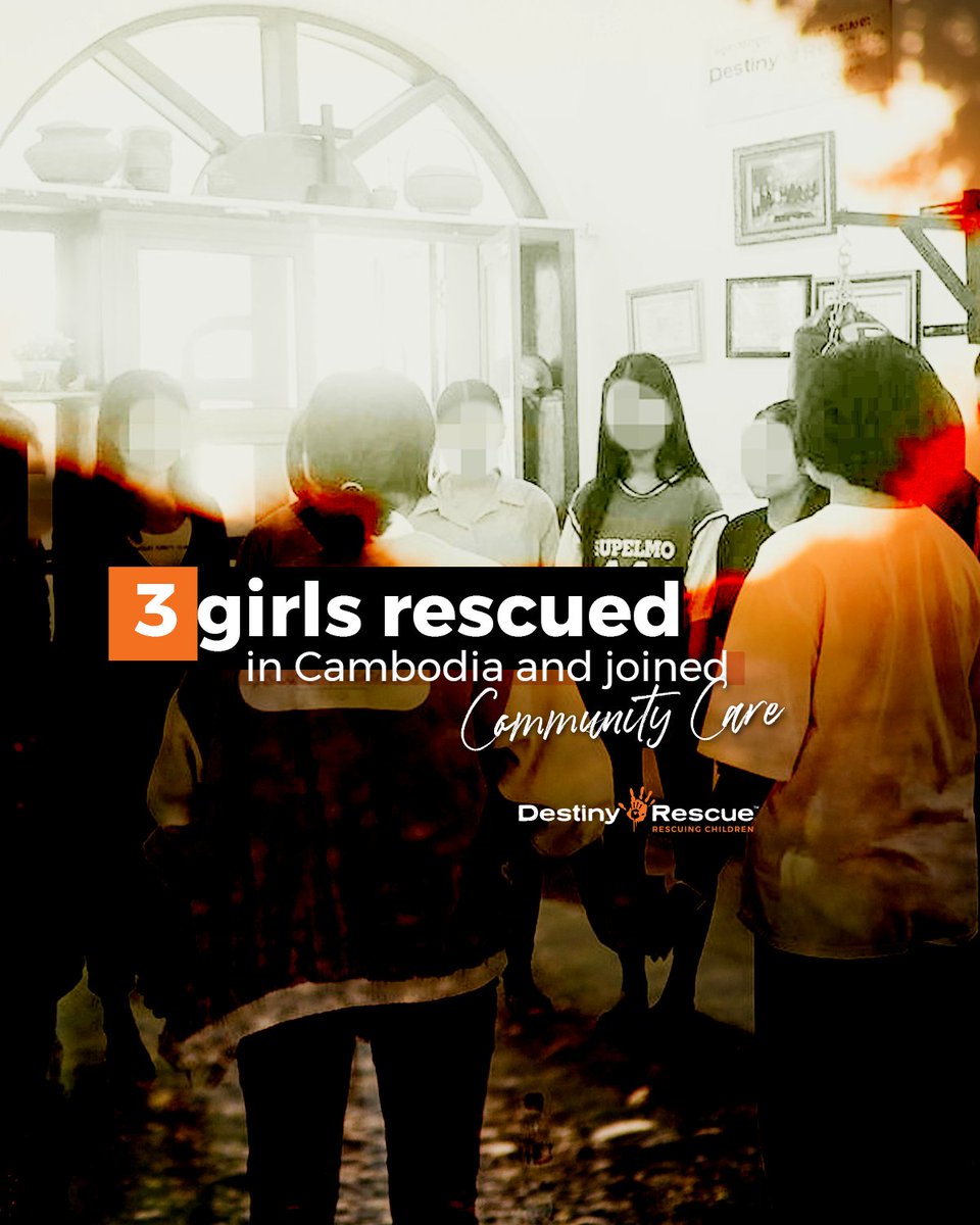 destinyrescue's tweet photo. RESCUE UPDATE: 3 girls rescued in Cambodia and joined community care!

Learn more about the work of covert rescue in Cambodia at the link! https://t.co/5gZejB6BvU

#rescue #freedom #endhumantrafficking #endchildtrafficking #onechildistoomany #breakingnews https://t.co/GYhoJGmdCc