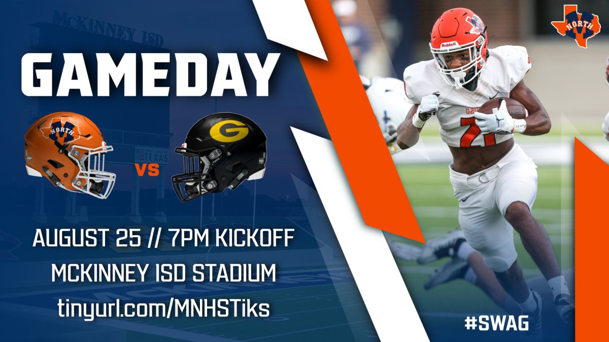 McKISDAth's tweet photo. It's opening weekend at MISD Stadium for the McKinney ISD Classic!  Your @mnhs_football team will play the Owls of Garland Thursday night.  Kickoff is 7:00 pm! https://t.co/HFvBNCg7wP
