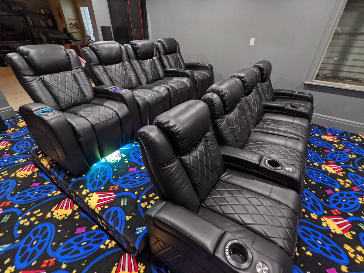 htmarket's tweet photo. https://t.co/QfT7ITk0pN just got some new photos from a customer showing HT Design Wavelands, power everything including recline, headrest, and lumbar. Memory button set it and forget it. https://t.co/3LCIlXyqh4
#theaterseating #hometheater https://t.co/d5X8VDoy6M