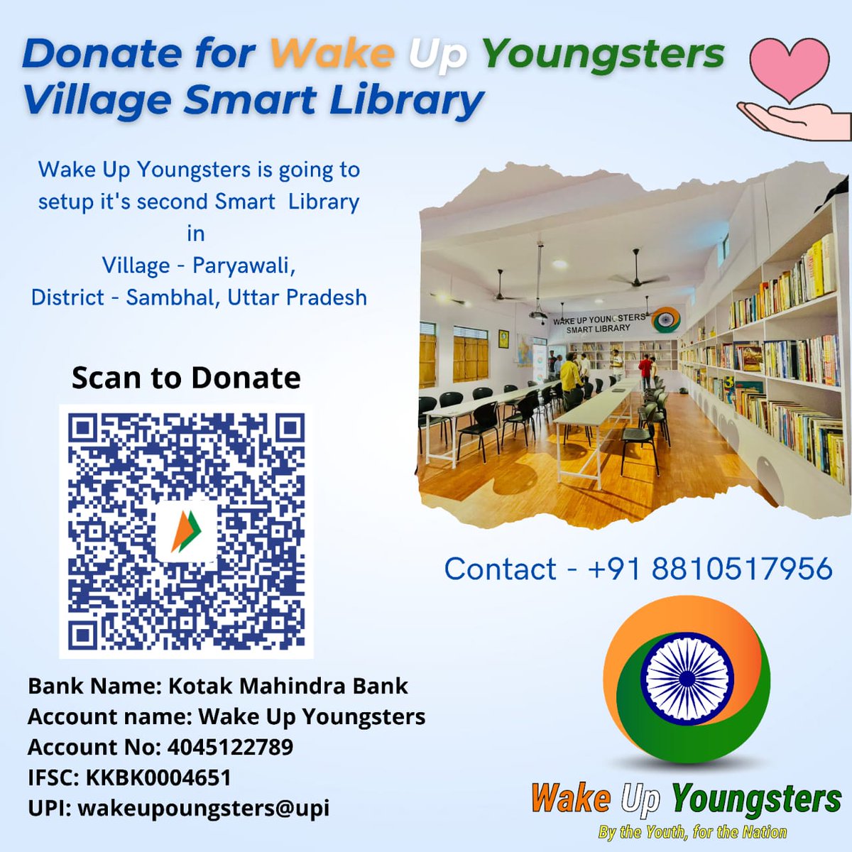 UmeshkrAAP's tweet photo. You will be happy to know that with your help,#VillageSmartLibrary created by @WakeUpYoungster in the form of pilot project last year in Didoli village of Amroha district was successful.
Now taking this campaign forward WUY are going to start 2nd library in village paryavali. https://t.co/qWFaRdY12H