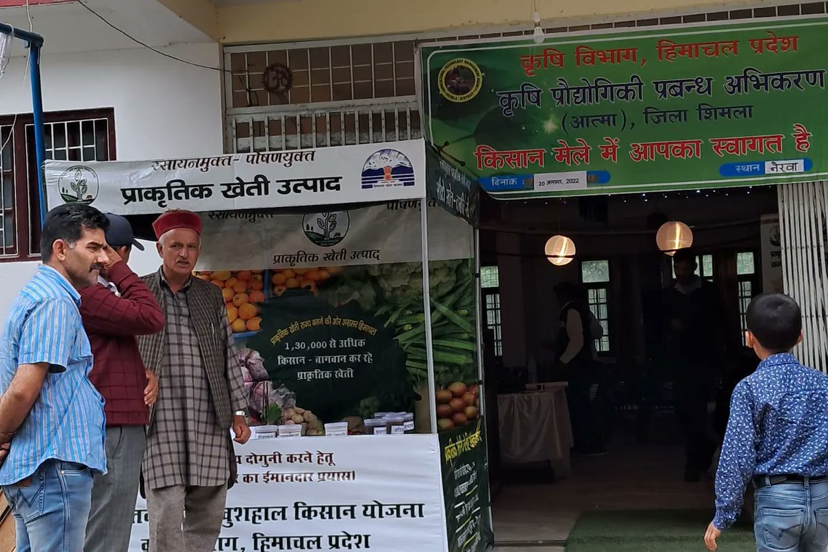 Mandi_Gate's tweet photo. Team MandiGate visited the "kisan mela" held in Himachal Pradesh, organised by Chaupal natural farmers' producers company. This collaboration is surely going to benefit many farmers of Himachal Pradesh and nearby states.
#MandiGate #fruitsandvegetables #inauguration #fpc #farmers https://t.co/D4BCk4ohtl