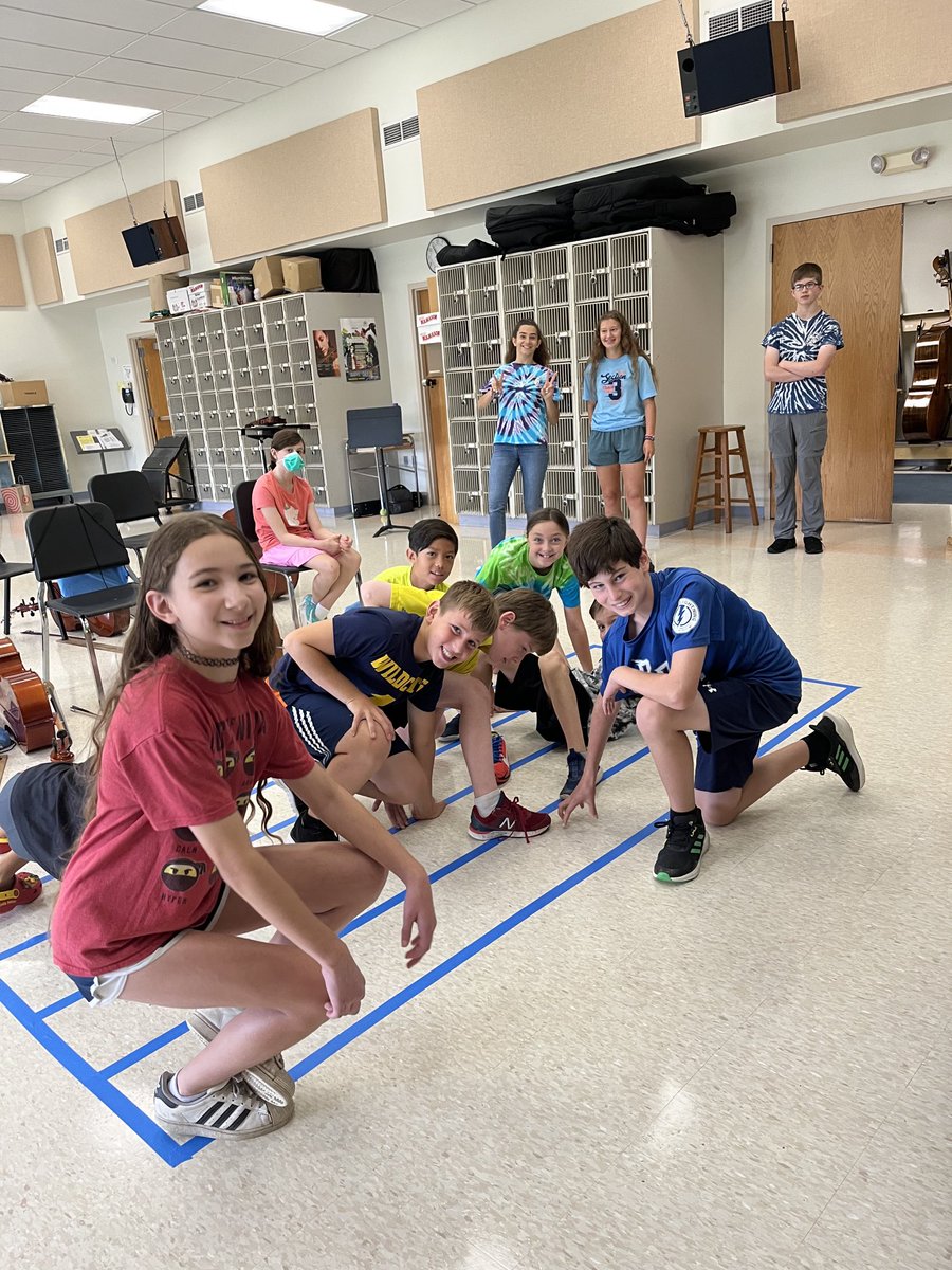 Note Reading Twister is a funny way to review our note names at Strings Camp! ⁦<a href="/WestGeneseeCSD/">West Genesee Schools</a>⁩ ⁦<a href="/WGFineArts/">West Genesee Fine Arts</a>⁩