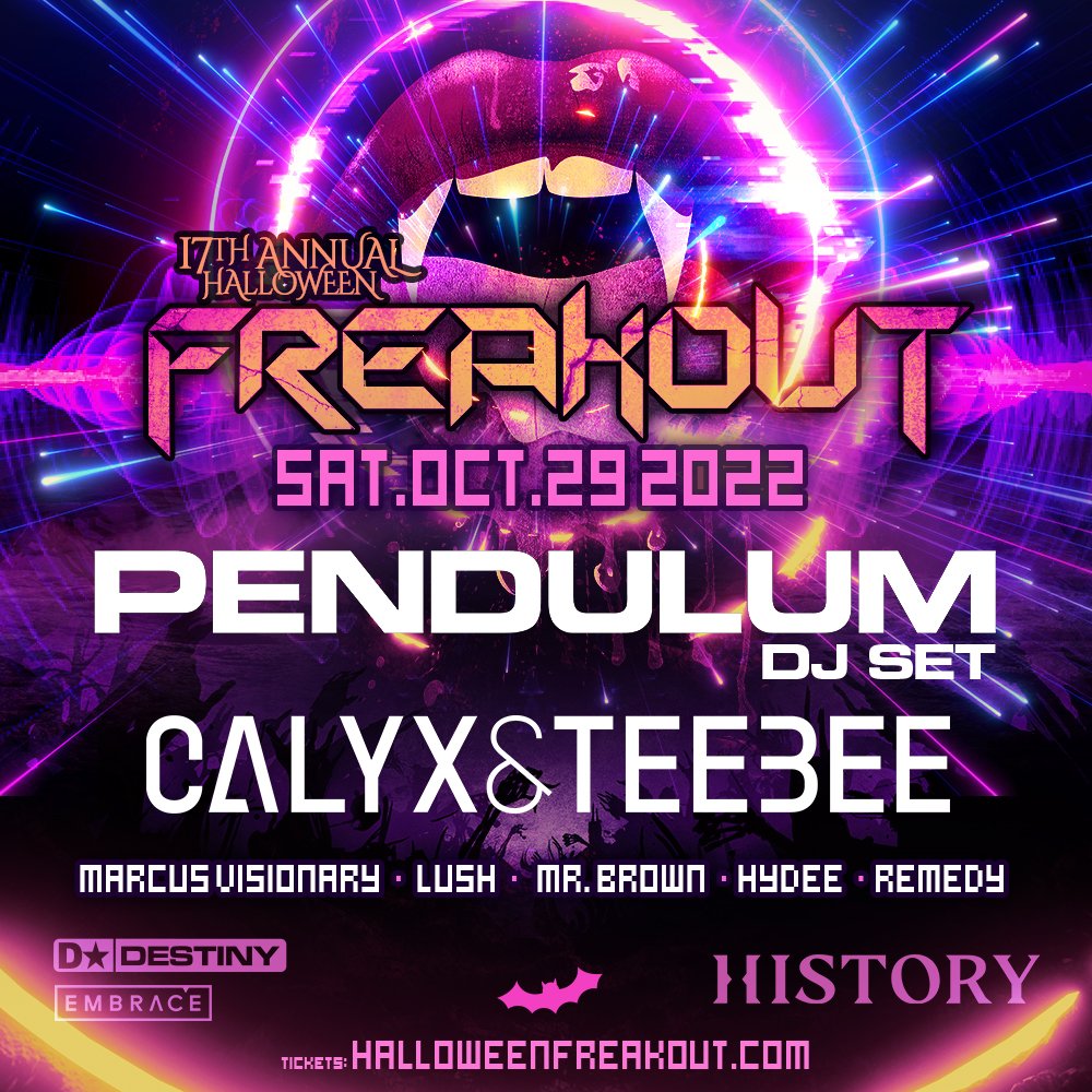 It's nearly time to FREAKOUT! Presale begins on Wednesday August 24th at noon with general on sale starting at noon on August 25th! Get your presale code by joining our mailing list at halloweenfreakout.com #toronto #halloween #dnb
