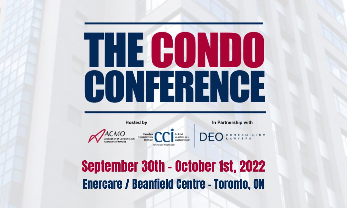 GMALaw's tweet photo. Join us at #CondoConference2022
 
Enjoy 2 days of education, exploring exhibitor booths &amp; networking with peers and other members of the condominium community!
 
Experience the condo industry like you never have before!

Register before Sept 9 to save!
 
https://t.co/xcr50lCmLh https://t.co/2ZN0aAgVPw