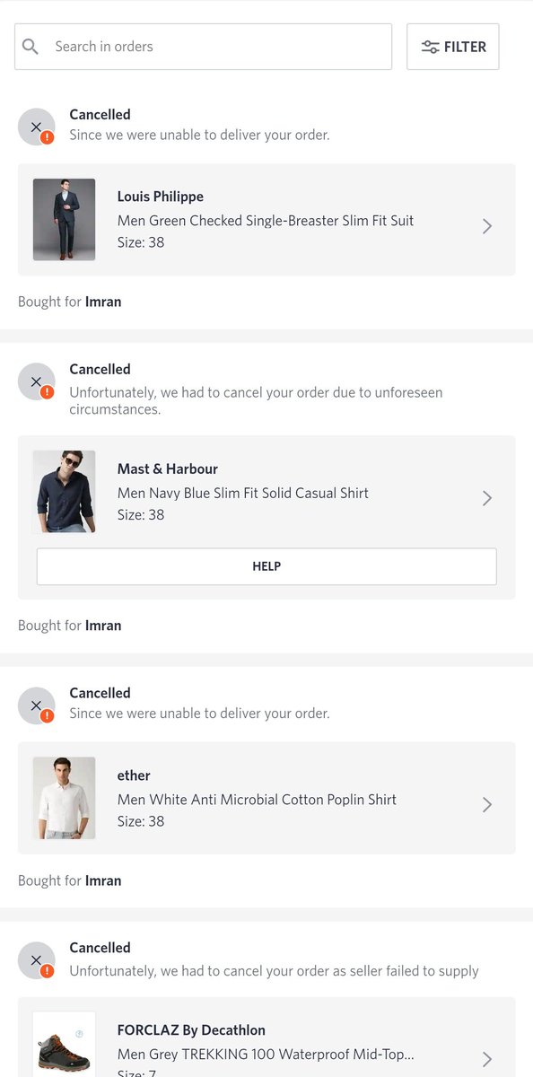 imraan____'s tweet photo. Thank you @myntra for all the amazing service that you're providing! You've not been able to deliver even 1 order, hatsoff! 👏 https://t.co/mqp4Zm3AQp