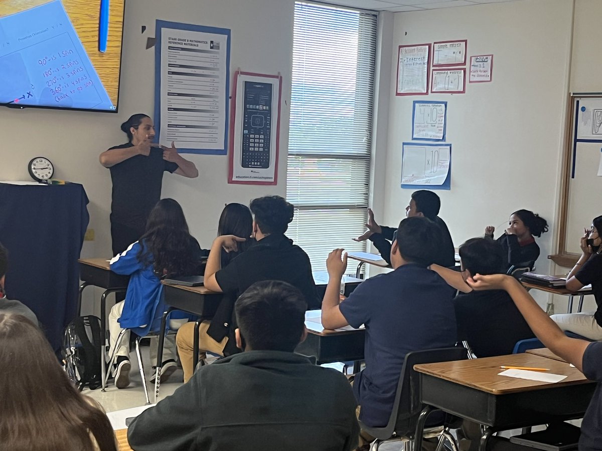 ReubinT's tweet photo. 100% engagement in Mr. RΓosβ 8th grade math class as students learn about rotations! ππΎππΎππΎ He also reviewed transformations by having students model using their hands! He did not stop until he had 100% mastery! π₯π₯π₯π₯ #TheOBWay π¦¬π¦¬ https://t.co/OLpFzRpHMQ