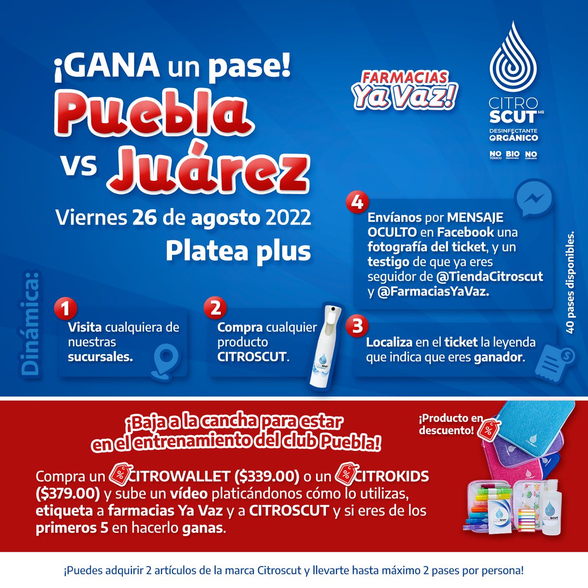 FarmaciasYaVaz's tweet photo. ⚠️ ¿Quién quiere pases para el partido Puebla vs Juárez? 
¡La dinámica inicia ahora! Corre porque se terminan. https://t.co/ra67nXBWf5