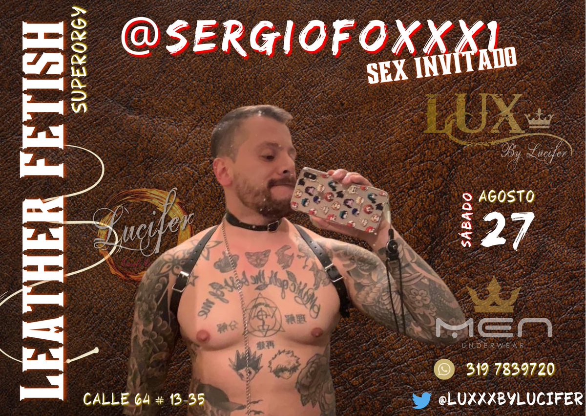LuxxxByLucifer's tweet photo. 🔥#LEATHERFETISH🔥 

📢 Seguimos subiendo la calentura por qué nuestro siguiente 🤴🏽SexInvitado a la #SuperOrgyLux es un papasito que Volvió a las redes más rico que nunca 😈 

Machos! A Partir el 🍑 Aguantador de @sergiofoxxx1 🤤 ¿Con que nos irá a sorprender?

😏Que rico!! ⬇️⬇️ https://t.co/FmwzS2VkNe