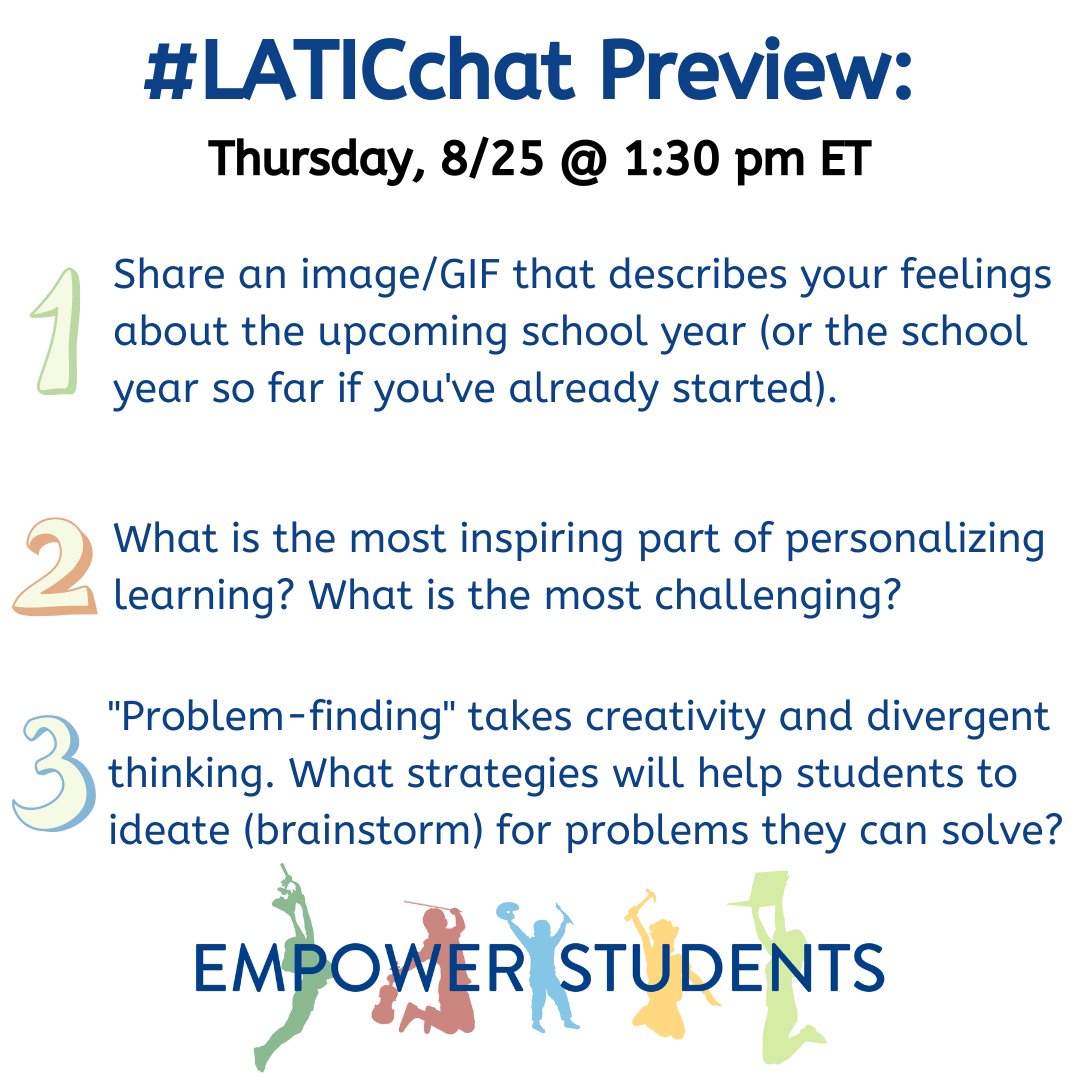 IDECorp's tweet photo. Tomorrow will be our last #LATICchat of the summer (but don't worry it's not going anywhere for long) - here's a sneak peek of the questions we'll be discussing!  Join us! https://t.co/mTfeRsIuxK