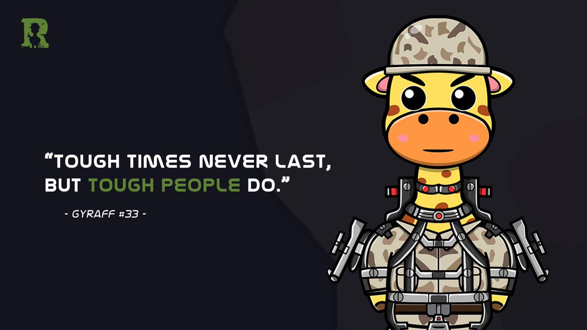 PlayRiskR's tweet photo. Tough times never last, but tough people do🪖

#DeFi #Solana #NFT #NFTs #NFTcommunity #SolanaNFT #web3 https://t.co/IKjLnbyNnh