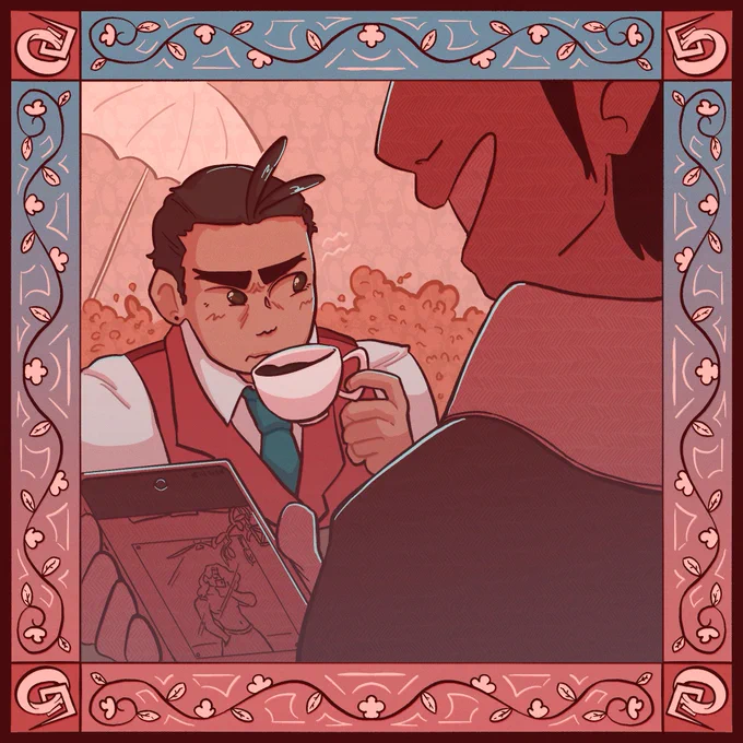 my illustrations for chapters one to four !! :> 🐸💜 
