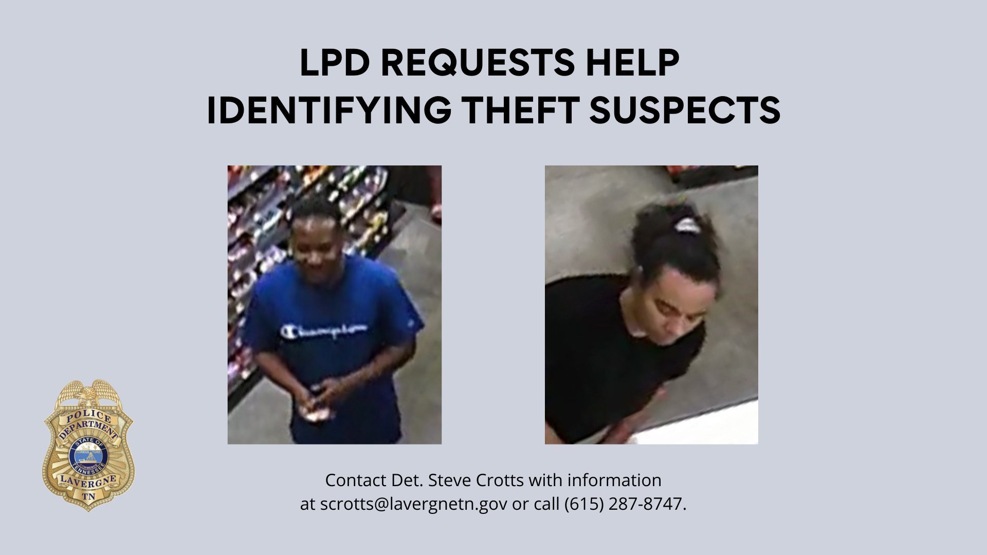 La Vergne, TN Police Department on Twitter "La Vergne officers are asking for help from the