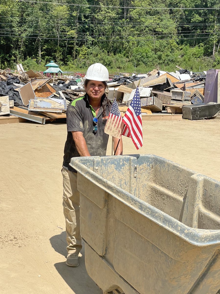 servprosmith's tweet photo. I love this pic for so many reasons.  If you only knew Sinaloa you would laugh  too!   He is saving every American flag he finds.  This is at Buckhorn School in Eastern KY. https://t.co/EUdd2S5FAR