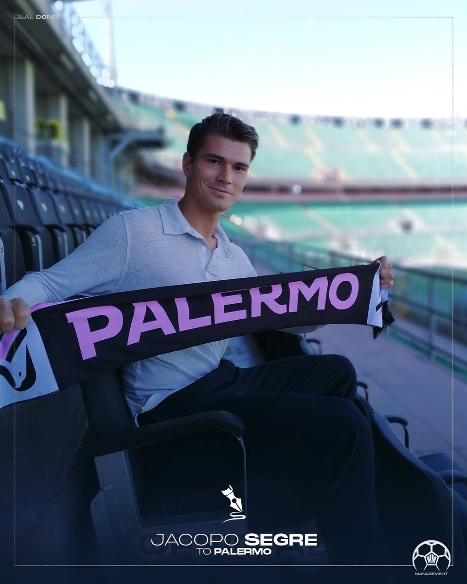 MM_Management_'s tweet photo. Segre ๐ค Palermo โ๏ธ ๐ฆ
@JacopoSegre รจ un nuovo giocatore del @Palermofficial! In bocca al lupo Jacopo! ๐
Segre joins Palermo on permanent basis. Good luck Jacopo! ๐ช
#MMManagement #Segre #Transfers #Palermo https://t.co/4JVx1yWanZ