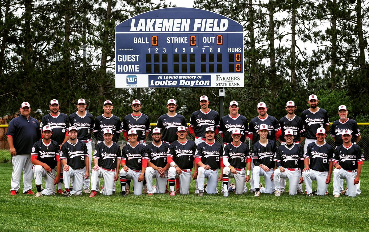 waupacalakemen's tweet photo. ‼️ Grand Championship Week ‼️

Waupaca will go for #19 in franchise history this Sunday at Lakemen Field!

🆚 Waupaca Lakemen vs @StarsBaseballWI 
📅 8/28
⏰ 1:30 PM
📍 Lakemen Field | Waupaca, WI
🎥 @SOnfocus 
🎉 Tailgate beginning at 11:30AM

#GOLAKEMEN #RTTG22 #STAYCLASSY https://t.co/ijytwrFPmr