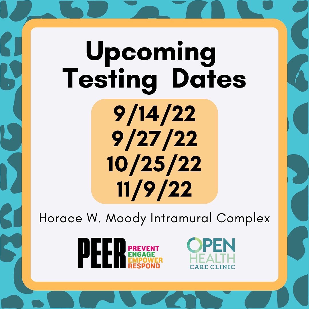 PeerProject's tweet photo. Project PEER is teaming up with Open Health Care Clinic, @SU_Intramural, &amp; @SouthernU_BR tomorrow to provide free STI screenings for students! #projectpeer #wearesouthern #jags #SouthernUniversity #stiprevention #hivprevention https://t.co/YVOV9euTD7