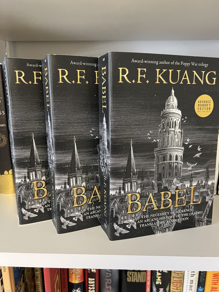 In honor of BABEL Day, I’ve got some galleys I’m giving away! Follow and RT, QT or Like to enter. Winners chosen tomorrow (8/24) at 5 pm ET. Sorry—US only. 4 chosen at random. @kuangrf @HarperVoyagerUS