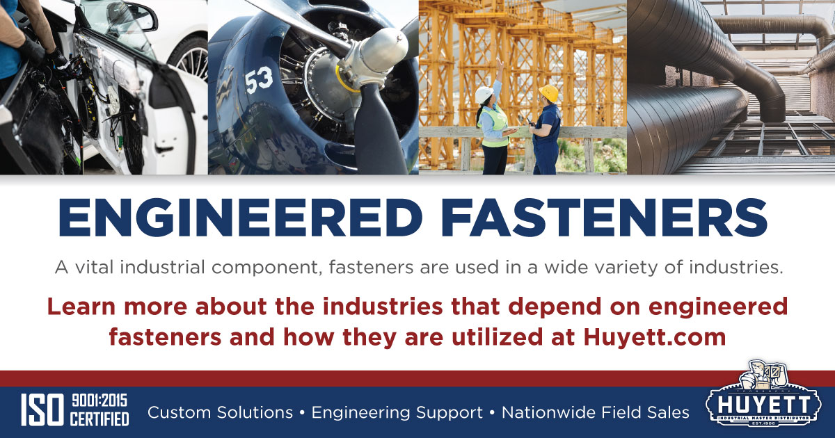 GLHuyett's tweet photo. Ever wonder where your customers end up using the fasteners they buy from you? In short, everywhere. Learn how the fastener business keeps the world turning in 5 essential industries: https://t.co/yrkx6Llzer

#fastenerindustry #engineeredfasteners #Huyett https://t.co/ibqlo4AGsZ