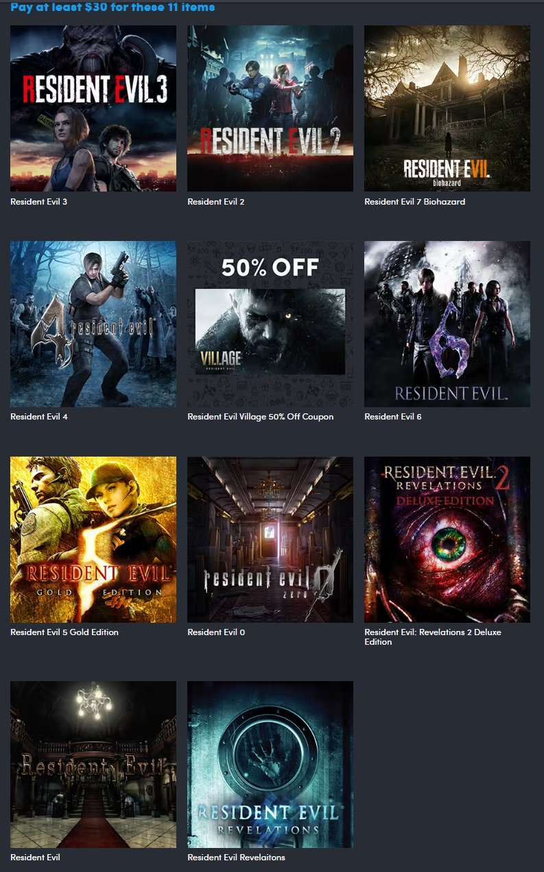 Wario64 on X: Last day to get Resident Evil Humble Bundle ($30